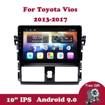 Android 9.0 IPS Auto Automobilio Radijo Toyota Vios 2013-2016 M. Stereo Galvos Vienetas WiFi Multimedia Player 