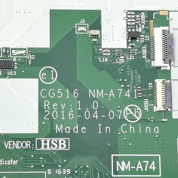 Lenovo Ideapad 310-15ABR nešiojamojo kompiuterio motininė plokštė CG516 NM-A741 tinka 5B20L71657 CPU A10-9600 4G RAM bandymo darbai