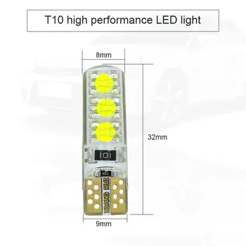 2vnt Canbus LED T10 W5W Patvirtinimo Stovėjimo Šviesos balta Pleišto Šviesos 
