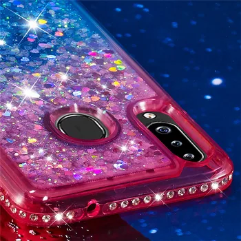 Diamond mobiliojo telefono dėklas Samsung Galaxy A20s M30s atsparus smūgiams Minkšto Silikono TPU Gradientas Dreni Putojantis Galaxy