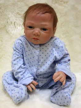 Reborn Baby Lėlės Boneca 18inch Minkšto Silikono Vinilo Lėlės 46cm Minkšto Silikono Naujas gimęs Gyvas Bebe Lėlės Reborn