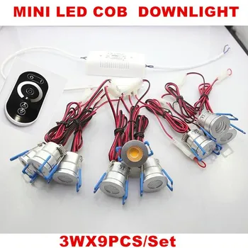 ONDENN 15vnt 3W Mini LED Downlight 15x3W LED Spot Light Laiptų, Grindų Kabineto Ceilig Lempos šviesos srautą galima reguliuoti AC110-240V+Vairuotojas+Dimeris