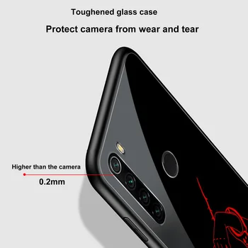 Panda Širdies Telefoną Atveju Xiaomi Redmi Pastaba 9 8 7 8A 7A 8T 6 Pro Mi Pastaba 10 9 9T 10T 8 Pro SE F1 Poco X3 Stiklo Atvejais, Padengti Rubisafe