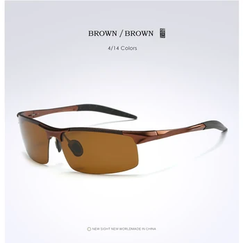 2017 Aliuminio Vyrai Poliarizuoti Akiniai nuo saulės Vyrų Veidrodis Vairavimo saulės akiniai Vyrams gafas retro de sol masculino