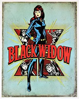 Naujas Black Widow 8x 12 (D2242) Nostalgiškas Super Herojai Alavo Ženklas