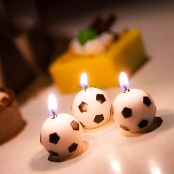 Naujausias 6Pcs/Set Futbolo Kamuolys Futbolo Gimtadienio Tortas, Žvakės, Papuošalai Prekių Įrankis