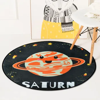 Animacinių filmų planetos apvalus kilimas SAULĖS MARSChildren lipti pagalvėlių, kilimų, miegamojo kambarį kilimas grindų KILIMĖLIAI vaikų kambario grindų tapete