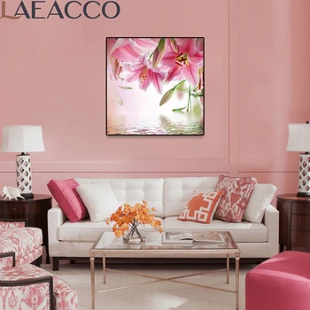 Laeacco Drobė, Tapyba, Modernus, Paprastas Stilius, Pink Gėlių Plakatai Nuotraukas Kambarį Restoranas Sienos Nuotraukas Namų Meno Dekoro