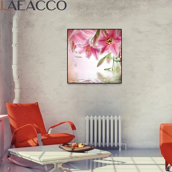 Laeacco Drobė, Tapyba, Modernus, Paprastas Stilius, Pink Gėlių Plakatai Nuotraukas Kambarį Restoranas Sienos Nuotraukas Namų Meno Dekoro