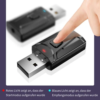 Bluetooth 5.0 Imtuvas Siųstuvas 3 1. Mini Stereo AUX USB 3,5 mm Garso Belaidžio ryšio Adapteris, Skirtas TV PC Automobilių Ausines, Kabeliai