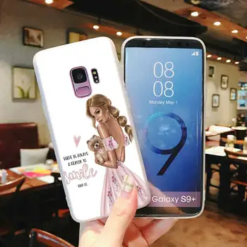 Šuniukų Mama Mergaitė Karšto Mados Telefono dėklas, skirtas Samsung Galaxy Note, 10 Pro 9 8 M20 Silikono Minkštas Viršelis S10 S10e S8 S9 Plus S7 S6 Krašto