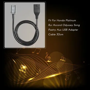 Tinka Honda Platinum Rui Sutarimu Odyssey Daina, Poezija Aux USB Adapterio Kabelis 30cm
