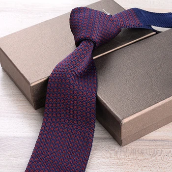Vyrų Mados korėjos atsitiktinis laukinių vilna, mezgimo Britų karka siauras versija kaklaraištis dovanų dėžutėje 6cm plotis vestuvių kaklaraištis