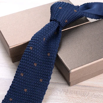 Vyrų Mados korėjos atsitiktinis laukinių vilna, mezgimo Britų karka siauras versija kaklaraištis dovanų dėžutėje 6cm plotis vestuvių kaklaraištis