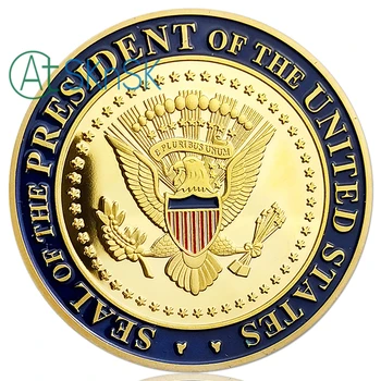 50pcs/daug 44th Antspaudas, Jungtinių amerikos valstijų Prezidentas Barackas Obama Baltųjų rūmų Erelis Pasirašė Iššūkis, Monetų Kolekcionieriams Dovana