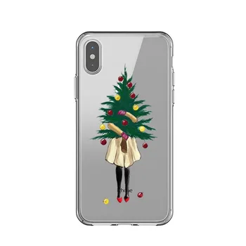 Mielas Kalėdų Senelio Elnių Telefono dėklas Skirtas iphone 11 Pro Max Naujųjų Metų Christma Silikoninis Dangtelis, Skirtas 
