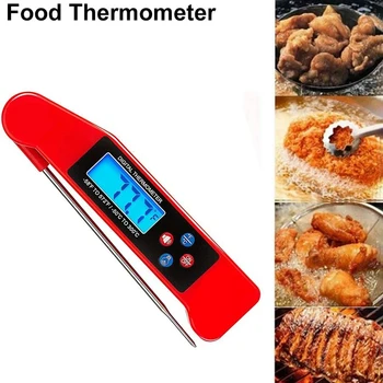 Maisto Termometras Balso Transliacijos Funkcija, Sulankstomas Zondas Mėsos Kepsnys GRILIS Temperatūros Indikatorius Virtuvės maisto ruošimo Įrankiais,Raudona