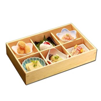 Japonų kūrybos virimo mediniai suši maisto langelį hot pot sashimi medžio masyvo multi patiekalas, gaivieji gėrimai, meno trukdo užkandis plokštė