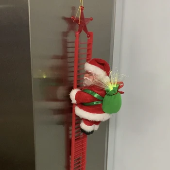 KARŠTO Santa Laipiojimo Laiptais Kalėdinė Dekoracija Elektros Santa Claus Laipiojimo Lynų Laiptais