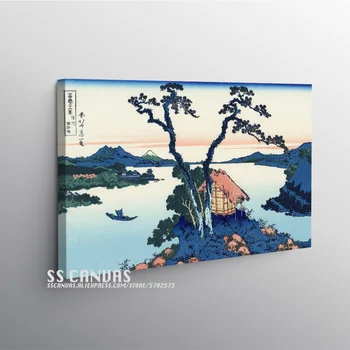 Japonų Ukiyo-e vintage Stiliaus Medinis Rėmas, Drobės Tapybos Dekoro Sienos Menas Namų Kambarį Įrėminti Apdailos Spaudinių Plakatas