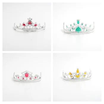 8Pcs Plastiko Crown Princess Imperatorienė Priedai Lėlės Vaikams Lėlių galvos Apdangalai Dovana Žaislas