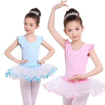 Rožinė šviesiai mėlyna gazas Vaikų šokių suknelė elegantiškas Mergaitės balerinos Burbulas suknelė Mergina jumpsuit šokių suknelė