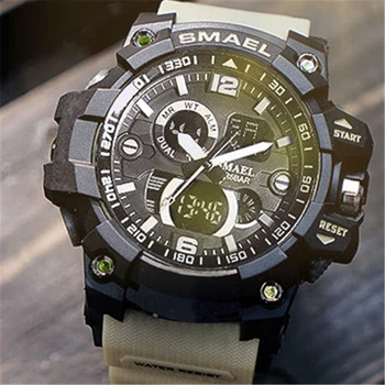 Prekės SMAEL Sporto Žiūrėti Vyrams, Vandeniui Kvarcinis LED Elektroninis Skaitmeninis Vyrų Laikrodis Laikrodis Vyrų Rankiniai Laikrodžiai Relogio Mascu