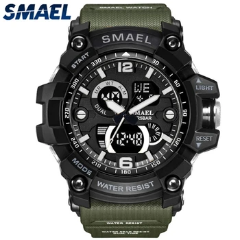 Prekės SMAEL Sporto Žiūrėti Vyrams, Vandeniui Kvarcinis LED Elektroninis Skaitmeninis Vyrų Laikrodis Laikrodis Vyrų Rankiniai Laikrodžiai Relogio Mascu