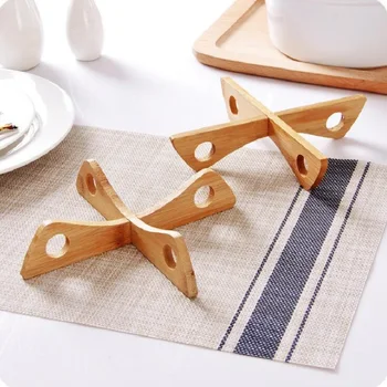 Virtuvės izoliacija horizontalus valgomasis stalas anti-plikymo puodą kilimėlis bambuko kilimėlis nuimamas daugiafunkcinis garuose laikymo dėklas