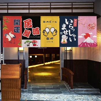 Japonų Virtuvės Užuolaidų Pusė Užuolaidos Dekoratyvinis Užuolaidos Pasiskirstymo Uždanga Suši Restoranas Užuolaidų Durų Užuolaidos