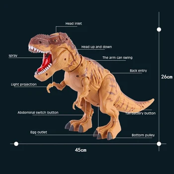 Vaikų Animacinių filmų Gyvūnų Projekcija Dinozaurų Žaislas Elektros Purškimo Kiaušinius Tyrannosaurus Roboto Modelį, Ugdymo, Vaikams, Žaislų, Dovanų