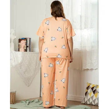 Moterims miego viršūnes negabaritinių loungewear miego likučius moterų pajama onesie moterų šortai dygsnio Namų drabužiai satino pyjama naktį rinkinys