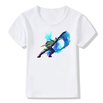 Berniukų/Mergaičių Spausdinti Legend of ZELDA Triforce Mados marškinėliai Vaikams Anime Vasaros Tshirts Vaikai Viršūnes Tee vaikiški Drabužiai