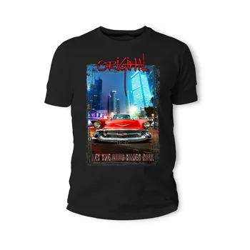 T Marškinėliai Mados 2019 T-Shirt American Classic Raumenų Automobilių Bel Air Raudonos Auto Youngtimer Oldtimer Herren