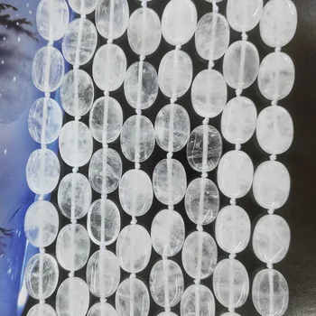 7*12mm Natūralaus Akmens Kristalų Žavesio Moterų Papuošalai Priėmimo Zawalcowany Skaidriu Ovalo formos Karoliukai 