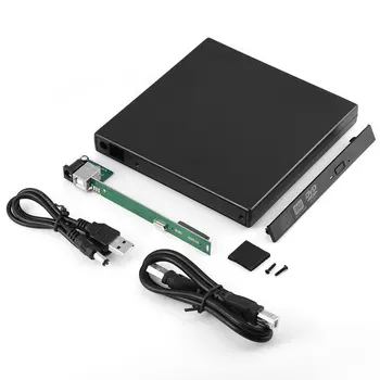 ABS Nešiojamų PC USB 2.0 12.7 mm SATA Notebook Nešiojamas Mobiliojo DVD Disko Gaubto 480Mbps Desktop CD-ROM Optinis įrenginys Atveju