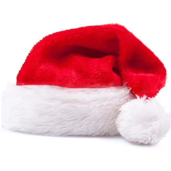 Aukščiausios klasės prabangus Kalėdų skrybėlę suaugusiems didelis kamuolys pliušinis Kalėdų skrybėlę ir Raudoną Kalėdų Senelio skrybėlė vyrams ir moterims