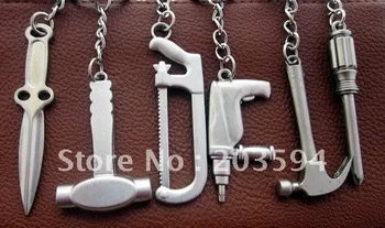 G46 Didmeninė 20Pcs Sumaišykite Lydinio Įrankis Key Chain Raktų Žiedas