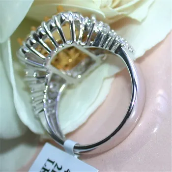 Derliaus Ananasų žiedas 925 Sterlingas sidabro AAAAA Kubinis Cirkonis Pareiškimą Šalies Vestuvių Juostoje Žiedai moterims, vyrams Pirštu Papuošalai