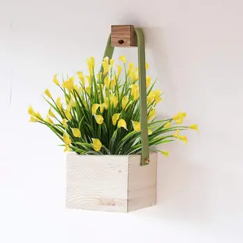 4 Vnt Dirbtinės Gėlės, Lauko Geltona Calla Lily Padirbtų Augalų Dirbtiniais Krūmai Plastiko Žaluma Dekoras