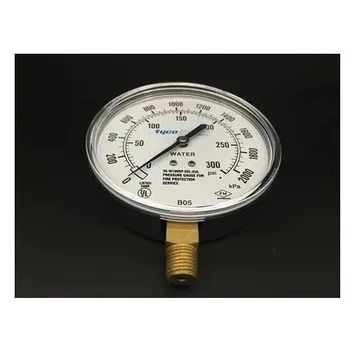 Gaisro kontrolės slėgio matuoklis matuoklio piezometer TYCO 35-W1005P-02L-XUL
