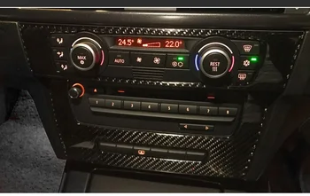 Vidaus Apdailos Anglies Pluošto Oro kondicionavimo sistema, CD valdymo skydelio apdaila, Automobilių stilius BMW e90 e92 e93 3 serijos 2005-2012 m. C556