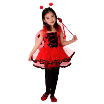 Vaikams, Karnavaliniai Drabužiai mergaitėms Mielas mažai vabalas cosplay princesė dress vaikų Halloween party Veiklos suknelės