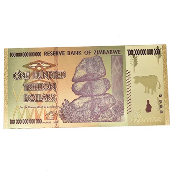 JAV Auksą, Padengtą Banknotų/Zimbabvės Aukso Folija Banknotų Popieriaus Pinigus Ne Valiuta Surinkimo Dovanos Amatai