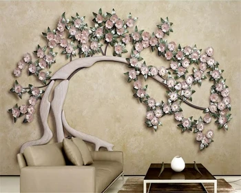 Wellyu naują Pasirinktinį fono paveikslėlį 3D kaustytomis geležies gėlė, medis, modernus minimalistinio 3d kambarį, TV foną, sienos dokumentų namų dekoro 3d
