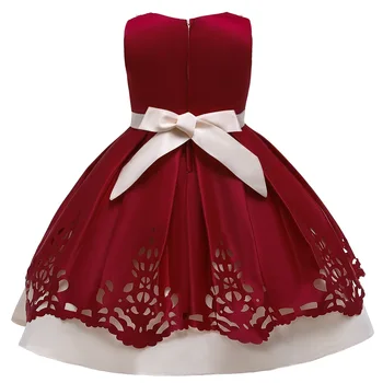 Gimtadienio Gėlių Mergaičių Suknelės Nėriniai Aplikacijos Rankovių Elegantiškas Satino Kelio Ilgis Pirmosios Šventosios Komunijos Suknelės