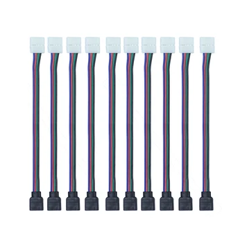 4pin PVC RGB Moterų led juostelės Jungties Adapteris, Laidas Laidas SMD 5050/3528 RGB LED šviesos Juostelės nemokamas pristatymas