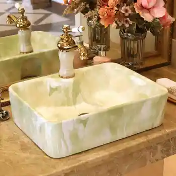 Europoje Vintage Stiliaus Rankų Tapybos Meno praustuvas vonios kriauklės Stalviršio, vonios kambarys vertus baseinų šampūno dubenėlį