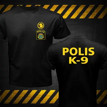 2019 Juokinga Švedija Swat Policijos Polisen Specialiųjų Pajėgų Piketen K-9 Šuo Hundförare T-Shirt Dvipusės Unisex Tee