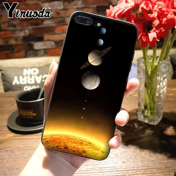 Yinuoda Mados Kosmoso Užtemimas Mėnulio Prabangos Kokybės Telefono dėklas skirtas iPhone 7plus 6S 7 8 8Plus X 5S 11pro padengti